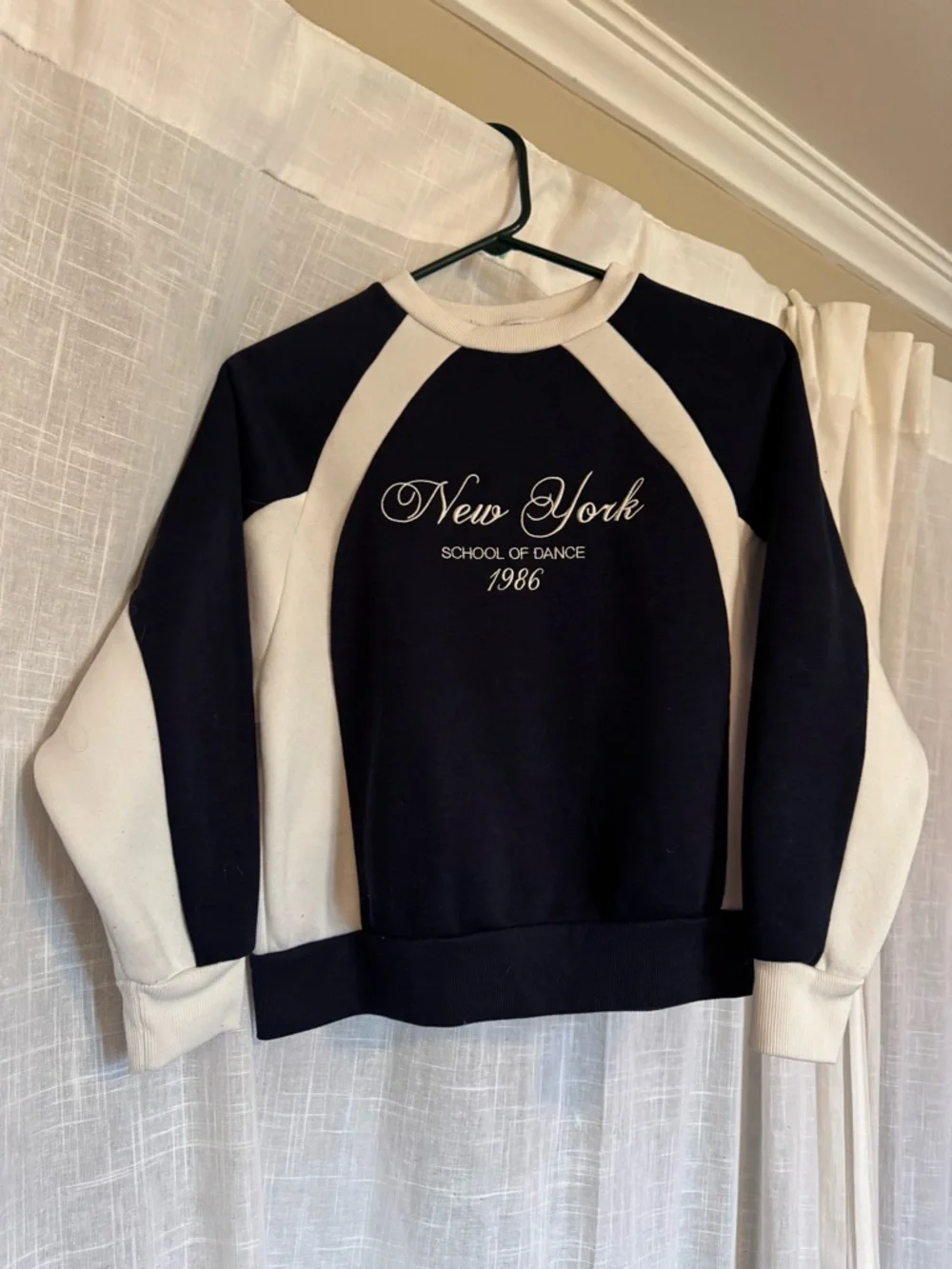 New York School of Dance 1986 Navy & Cream Sweatshirt